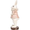 Clayre & Eef Conejo Decorativo Pascua Vintage Beige Rosa 11x10x29 cm