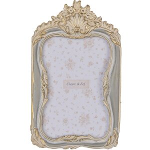 Clayre & Eef 2F1220 Marco de fotos Gris Oro 13x2x21...
