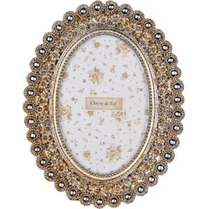 Clayre & Eef 2F1252 Marco de Foto Plata 10x15 cm...