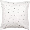 Clayre & Eef BHS21 Funda de Cojín 45x45 cm Blanco Negro Country Style Poliéster