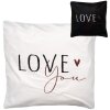 Clayre & Eef BHS24-2 Funda de Cojín 45x45 cm Diseño Romántico Blanco y Negro