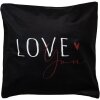 Clayre & Eef BHS24-2 Funda de Cojín 45x45 cm Diseño Romántico Blanco y Negro