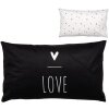 Clayre & Eef BHS36-1 Funda de Cojín 30x50 cm Negro Blanco