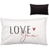 Clayre & Eef BHS36-4 Funda de Cojín 30x50 cm Negro Blanco Diseño Romántico