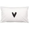 Clayre & Eef BHS36-5 Funda de Cojín 30x50 cm Blanco Negro