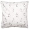 Clayre & Eef BNS21 Funda de cojín 45x45 cm Beige con motivo de conejito gris