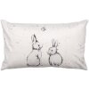 Clayre & Eef Funda de Cojín BNS36-1 30x50 cm Estilo Campestre Beige Gris Conejito
