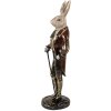 Clayre & Eef Conejo Decorativo Poliresina Beige Rojo 17x15x51 cm Figurita de Pascua