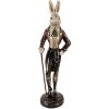 Clayre & Eef Conejo Decorativo Poliresina Beige Rojo 17x15x51 cm Figurita de Pascua