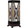 LumiLamp 5LL-6359 Lámpara de mesa Tiffany Marrón Beige 17x17x44 cm E27 40W
