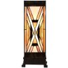 LumiLamp 5LL-6359 Lámpara de mesa Tiffany Marrón Beige 17x17x44 cm E27 40W
