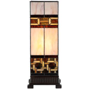 LumiLamp 5LL-6360 Lámpara de mesa Tiffany Beige...