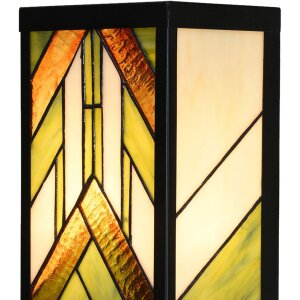 LumiLamp 5LL-6361 Aplique Tiffany Beige Verde 14x16x40 cm...