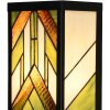LumiLamp 5LL-6361 Aplique Tiffany Beige Verde 14x16x40 cm E27 Cristal Metal