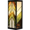 LumiLamp 5LL-6361 Aplique Tiffany Beige Verde 14x16x40 cm E27 Cristal Metal