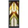 LumiLamp 5LL-6361 Aplique Tiffany Beige Verde 14x16x40 cm E27 Cristal Metal