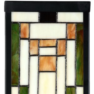 LumiLamp 5LL-6363 Aplique Tiffany Beige Verde 14x16x40cm E27 Cristal Metal