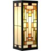 LumiLamp 5LL-6363 Aplique Tiffany Beige Verde 14x16x40cm E27 Cristal Metal