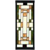 LumiLamp 5LL-6363 Aplique Tiffany Beige Verde 14x16x40cm E27 Cristal Metal