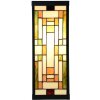 LumiLamp 5LL-6363 Aplique Tiffany Beige Verde 14x16x40cm E27 Cristal Metal