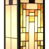 LumiLamp 5LL-6363 Aplique Tiffany Beige Verde 14x16x40cm E27 Cristal Metal