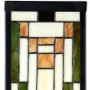 LumiLamp 5LL-6363 Aplique Tiffany Beige Verde 14x16x40cm E27 Cristal Metal