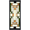 LumiLamp 5LL-6363 Aplique Tiffany Beige Verde 14x16x40cm E27 Cristal Metal