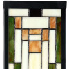LumiLamp 5LL-6363 Aplique Tiffany Beige Verde 14x16x40cm E27 Cristal Metal