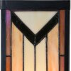 LumiLamp Tiffany Aplique Beige Marrón 14x16x40 cm E27 Cristal Metal