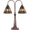 LumiLamp 5LL-6366 Lámpara de mesa Tiffany vidrio marrón 48x19x64 cm E27