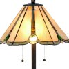 LumiLamp Lámpara de mesa Tiffany Ø40x67 cm Vidrio Marrón Beige Poliresina Casquillo E27
