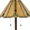 LumiLamp Lámpara de mesa Tiffany Ø40x67 cm Vidrio Marrón Beige Poliresina Casquillo E27