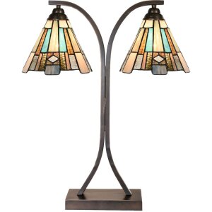 LumiLamp 5LL-6368 Lámpara de mesa Tiffany...