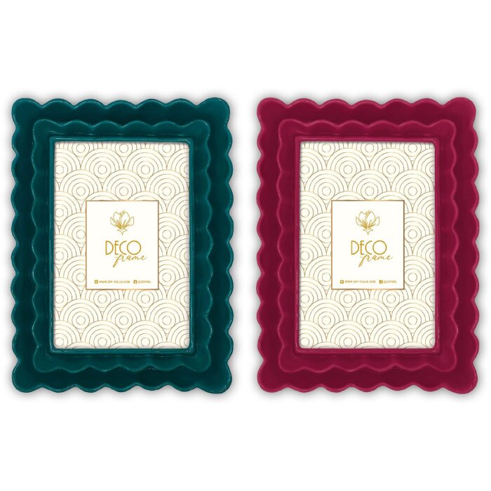ZEP Marco Deco Rojo/Verde Diseño Barroco 10x15 cm 13x18 cm 15x20 cm