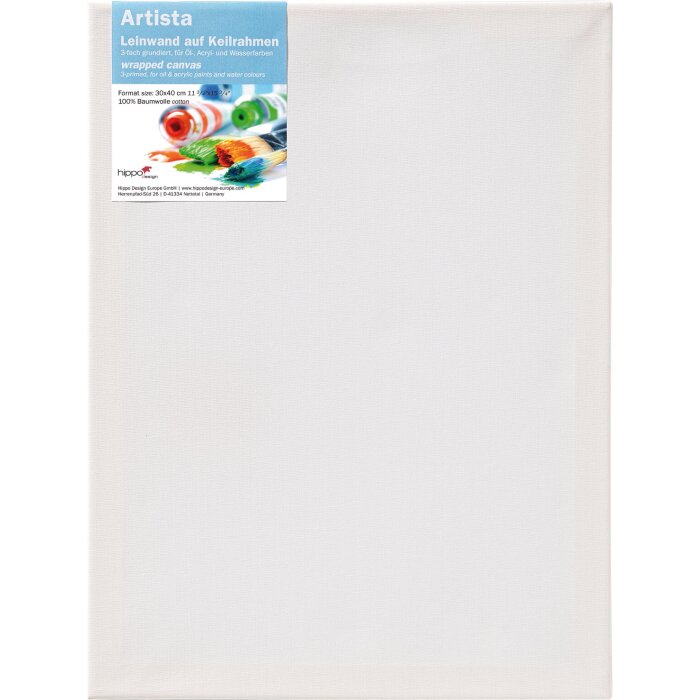 Walther Lienzo 20x30 cm Bastidor 1,5x2,0 cm algodón blanco imprimado