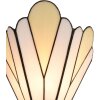 LumiLamp 5LL-6365 Aplique Tiffany Blanco Beige 20x10x29cm E14 Cristal Metal