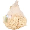 Clayre & Eef pollo decorativo estilo country beige 10x11x13 cm