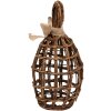 Clayre & Eef conejo decorativo ratán natural marrón 16x16x31 cm estilo country