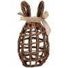 Clayre & Eef conejo decorativo ratán natural marrón 16x16x31 cm estilo country
