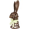Clayre & Eef conejo decorativo ratán 17x17x40 cm con lazo estilo country