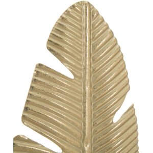 Mauro Ferretti escultura decorativa Hoja Glam Oro Negro 10x10x34 cm