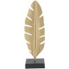 Mauro Ferretti escultura decorativa Hoja Glam Oro Negro 10x10x34 cm