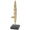 Mauro Ferretti escultura decorativa Hoja Glam Oro Negro 10x10x34 cm