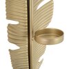 Mauro Ferretti escultura decorativa Hoja Glam Oro Negro 10x10x34 cm