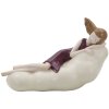 Mauro Ferretti figura decorativa Dolly en una nube 25x11x16 cm rojo oscuro