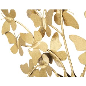 Mauro Ferretti decoración árbol de la vida con mariposas 31x8x30 cm color oro
