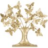 Mauro Ferretti decoración árbol de la vida con mariposas 31x8x30 cm color oro