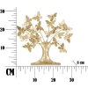 Mauro Ferretti decoración árbol de la vida con mariposas 31x8x30 cm color oro