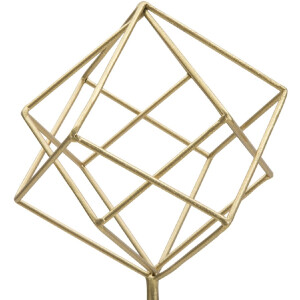 Mauro Ferretti escultura Cubo 16x18x52,5 cm dorado-blanco