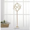 Mauro Ferretti escultura Cubo 16x18x52,5 cm dorado-blanco